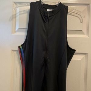 Adidas Stage Suit Stretch  Zip Front Racerback L